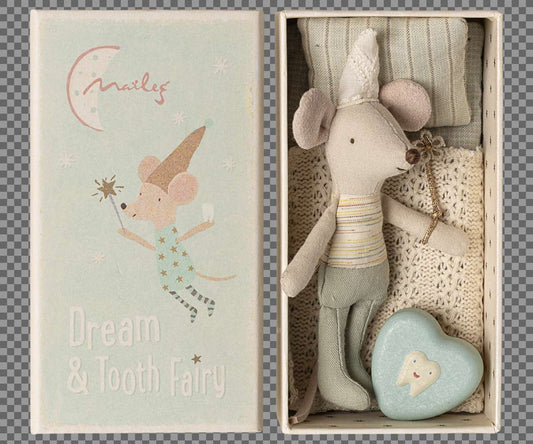 Maileg Tooth Fairy Mouse - Little Brother in Matchbox