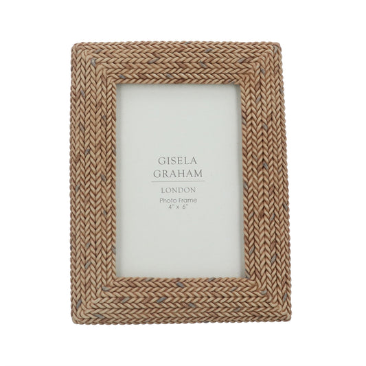 Gisela Graham Resin Picture Frame - Heringbone Weave