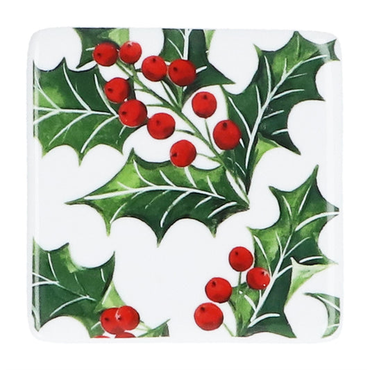 Gisela Graham Holly Porcelain Coaster