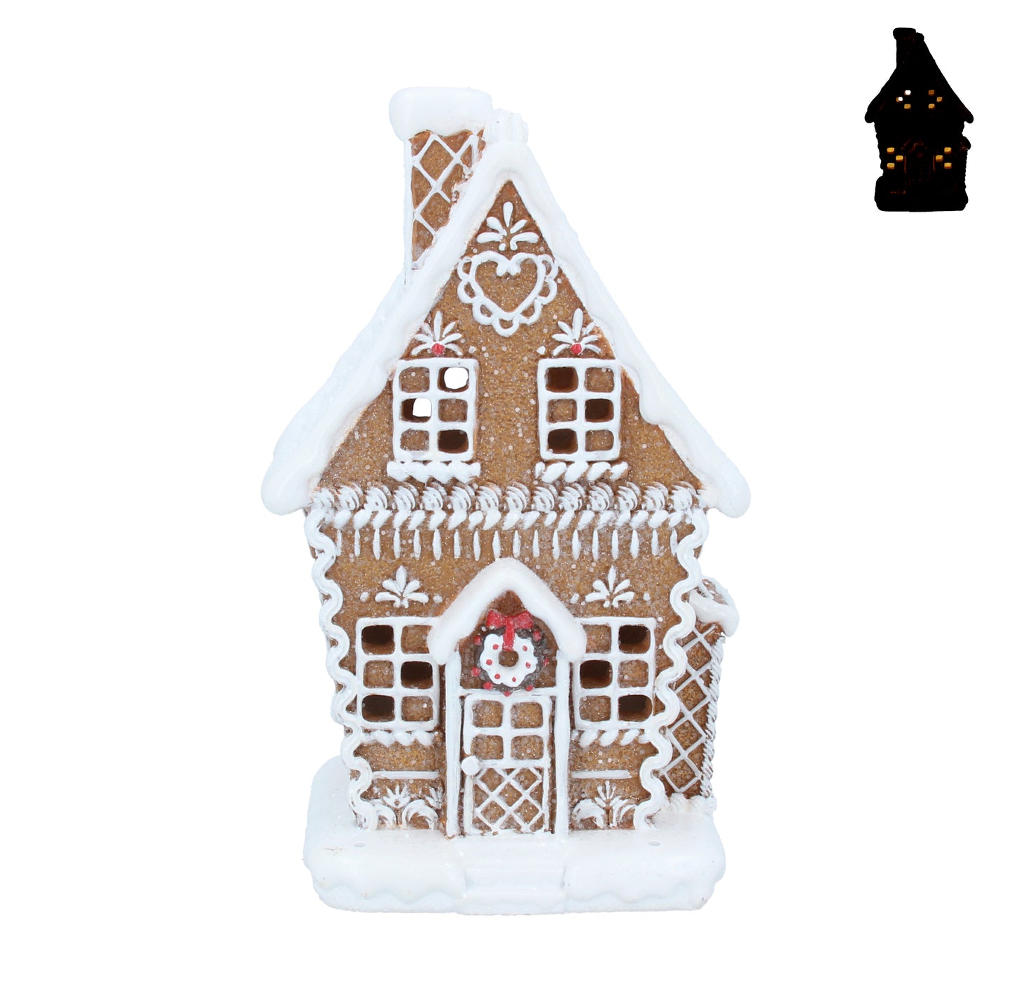 Gisela Graham White Iced LED Gingerbread House