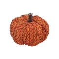 Cornhusk Pumpkin Ornament - Orange