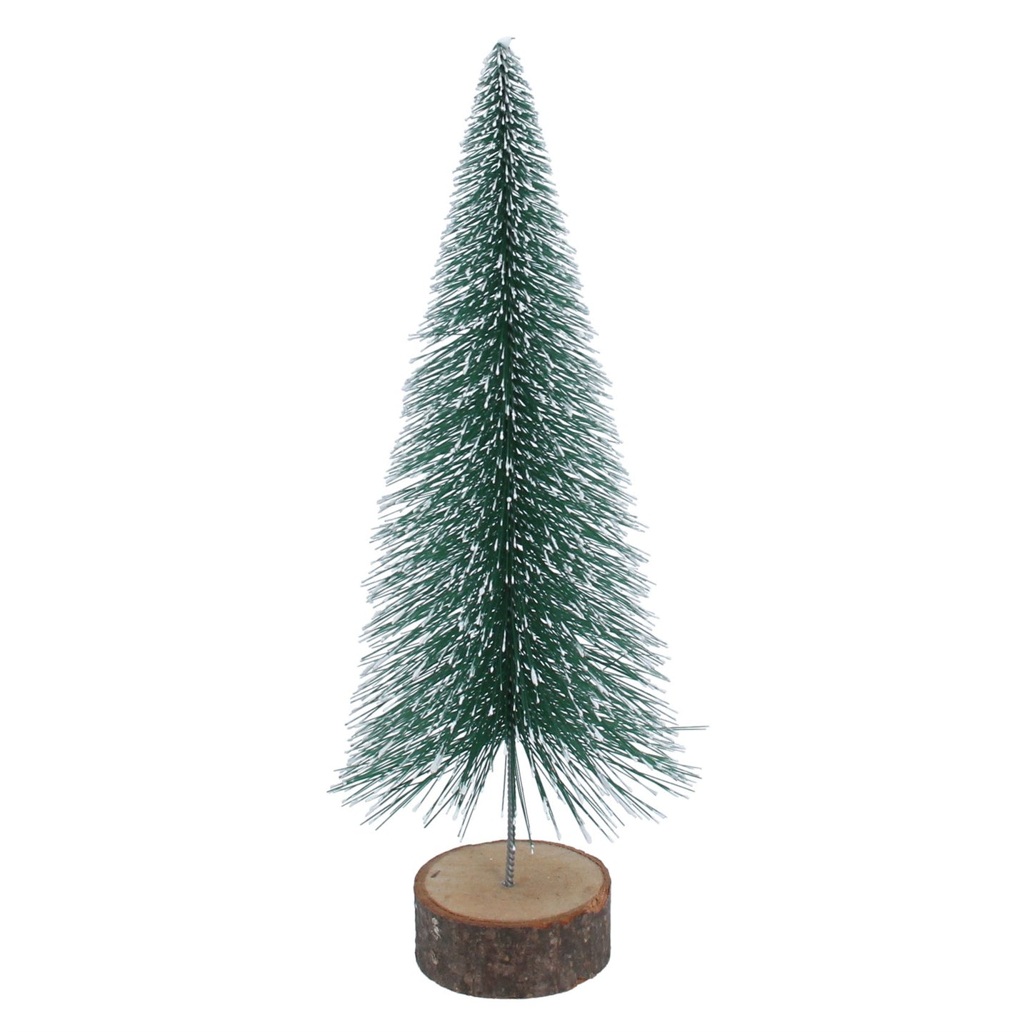 Gisela Graham Snowy Green Bristle Effect Tree