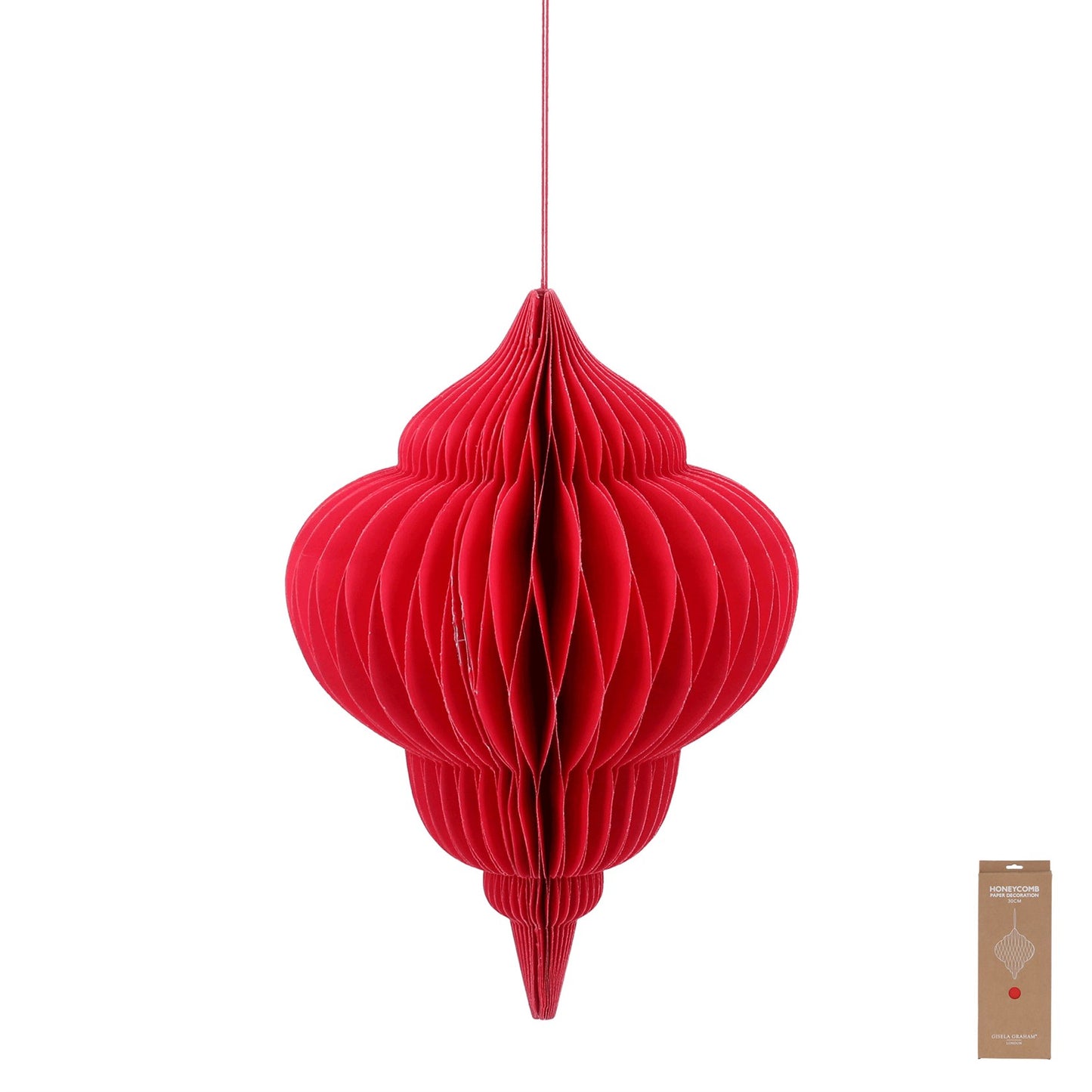 Gisela Graham Red Honeycomb Decoration