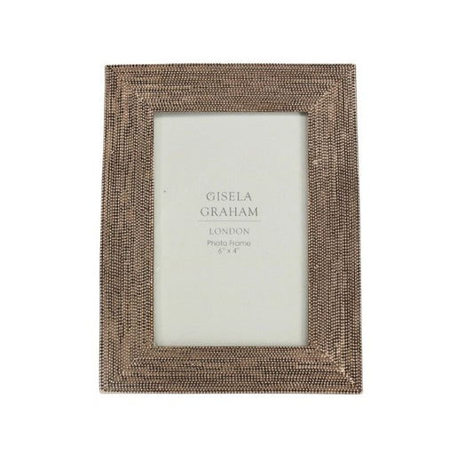 Gisela Graham Bronze Beaded Resin Photo Frame