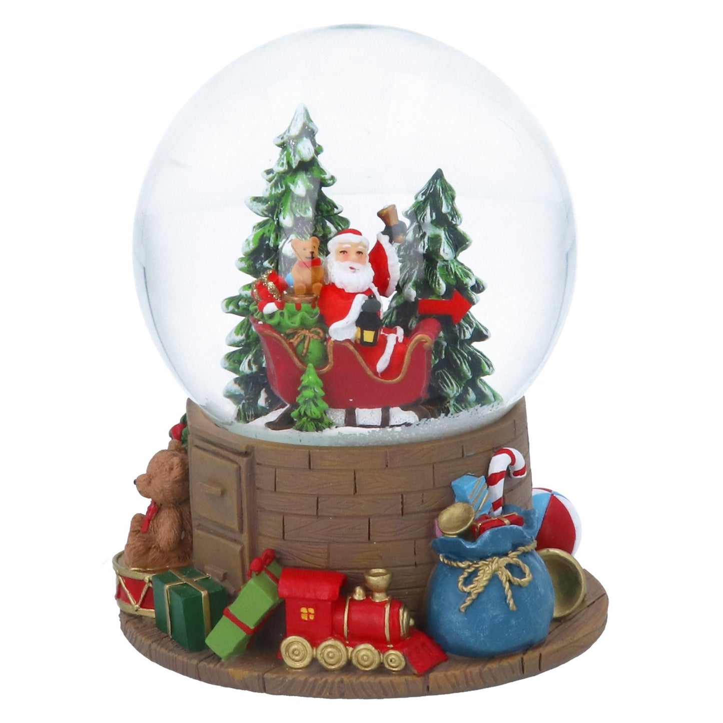 Gisela Graham Santa in Sleigh Snow Dome