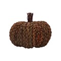 Cornhusk Pumpkin Ornament - Brown