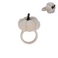 White Velvet Pumpkin Napkin Ring