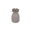 Porcelain Vase - Taupe Seed Head Applique