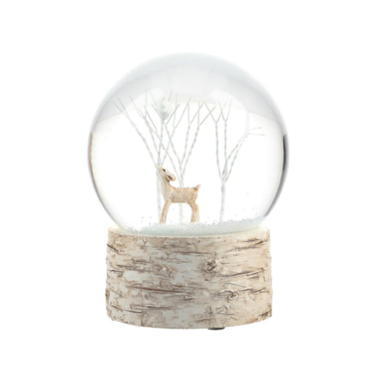 Gisela Graham Snowdome With Deer, Bird And Trees