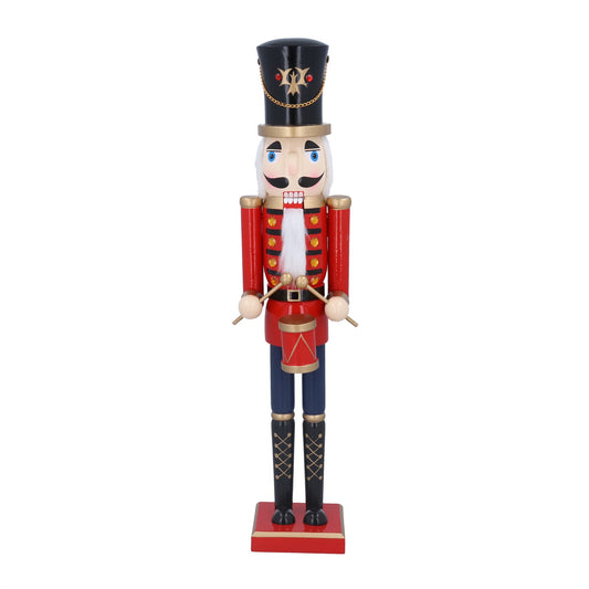 Gisela Graham  Red/Black Nutcracker with Drum Ornament