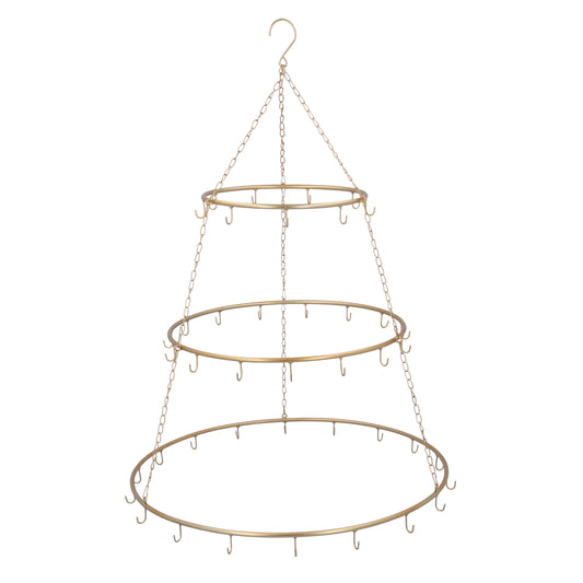 Gisela Graham Gold Concentric Hoops Hanging Display