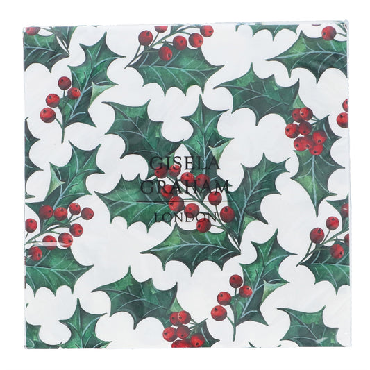 Gisela Graham Holly Paper Napkins