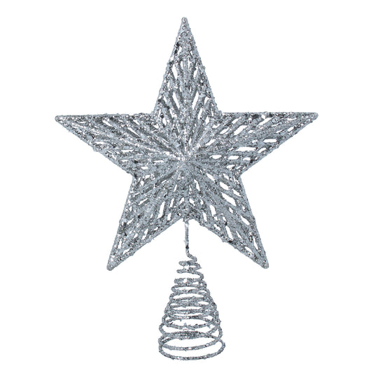 Gisela Graham Silver Sparkle/Acrylic Tree Top Star