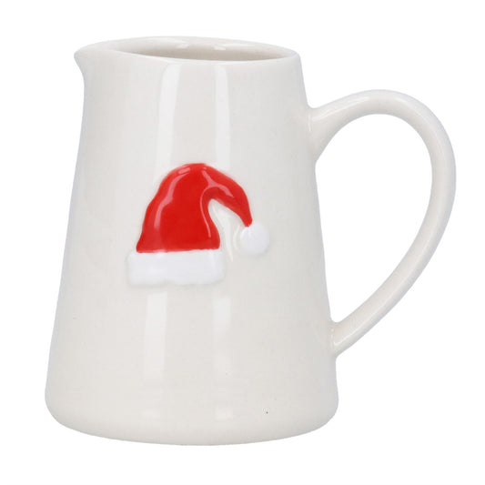 Gisela Graham Santa Hat Stoneware Mini Jug