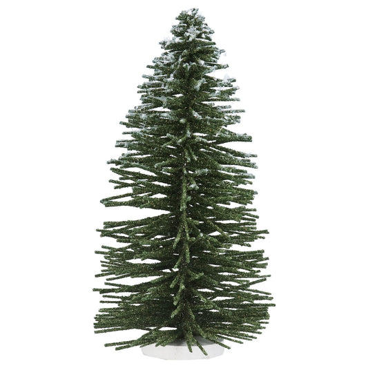 Gisela Graham Green Wide Bristle Snowy Tree Ornament