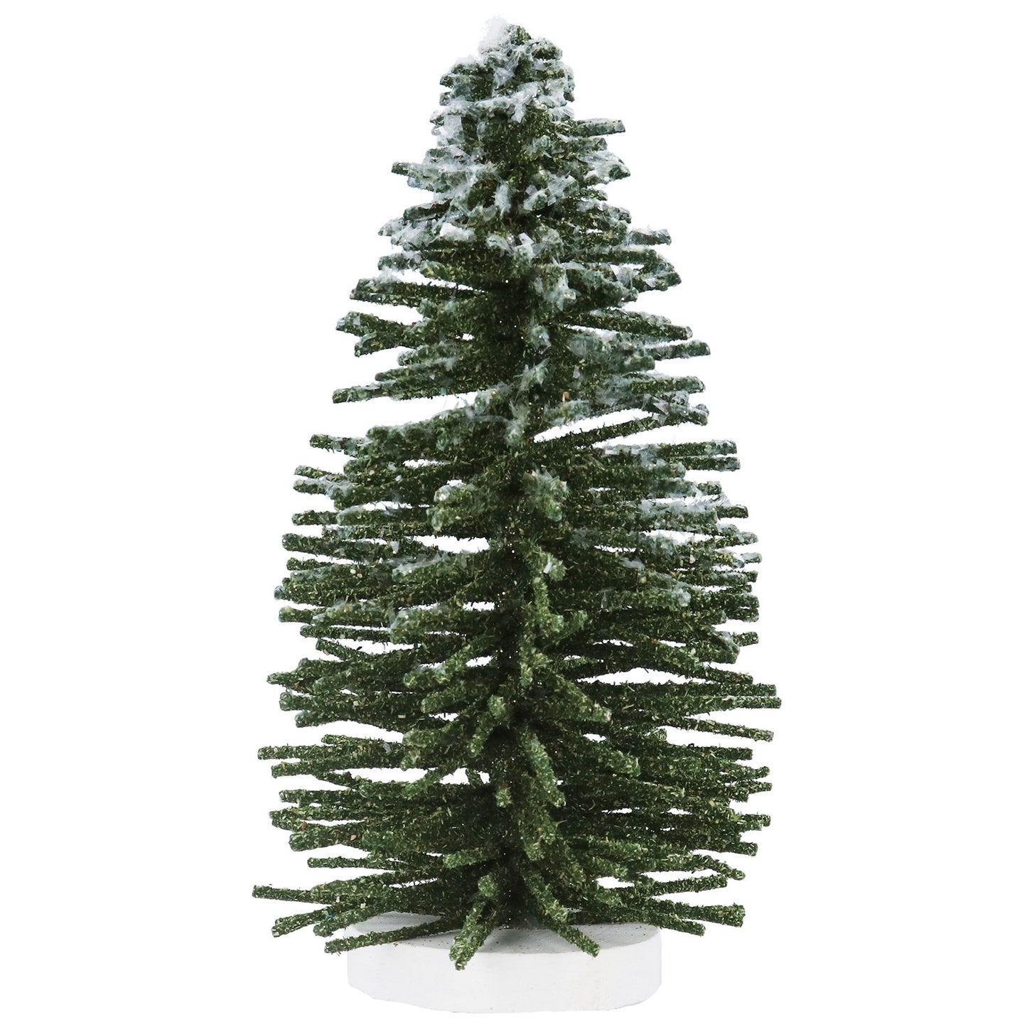 Gisela Graham Green Wide Bristle Snowy Tree Ornament
