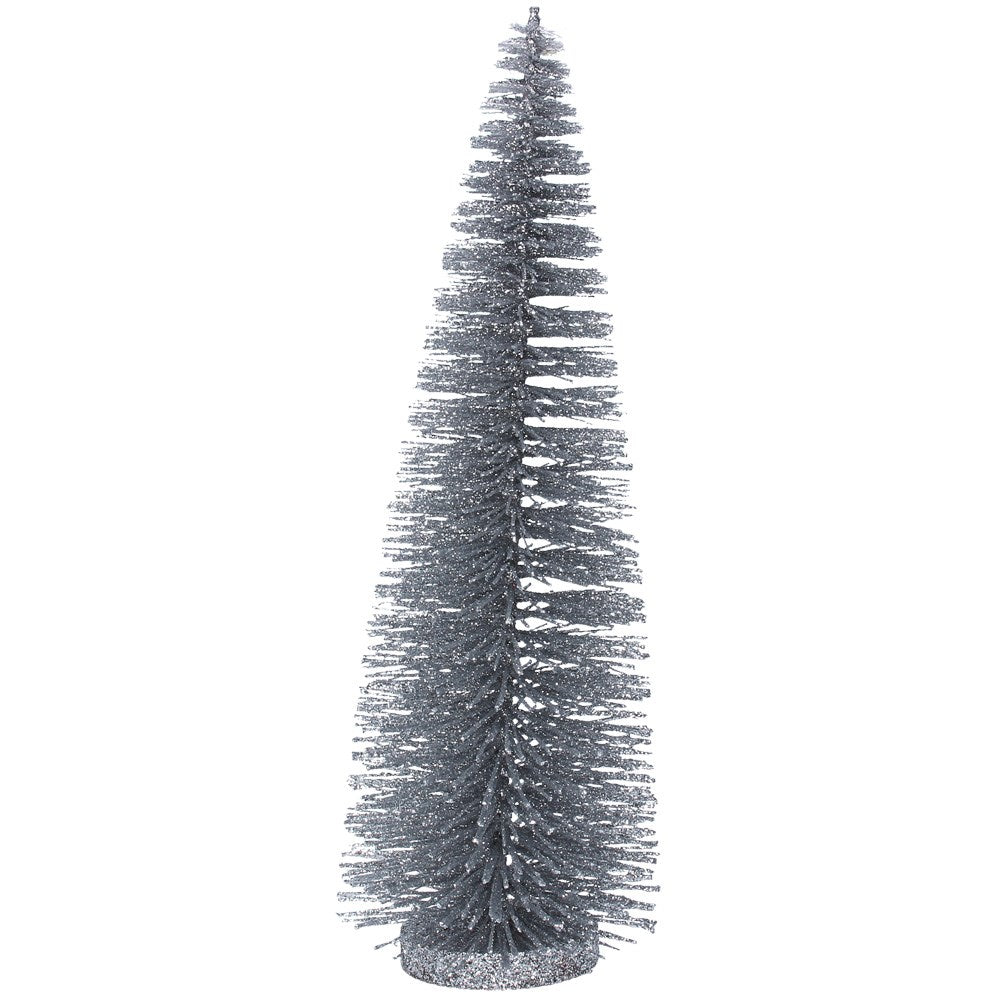 Gisela Graham  Silver Brush Tree Ornament