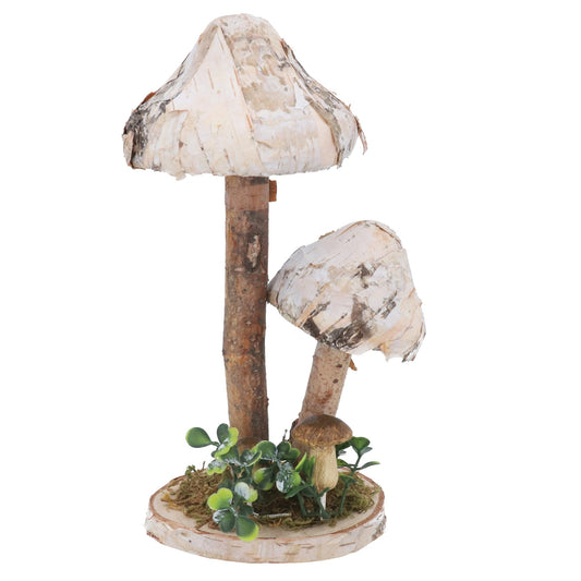 Gisela Graham Silver Birch Toadstool Ornament