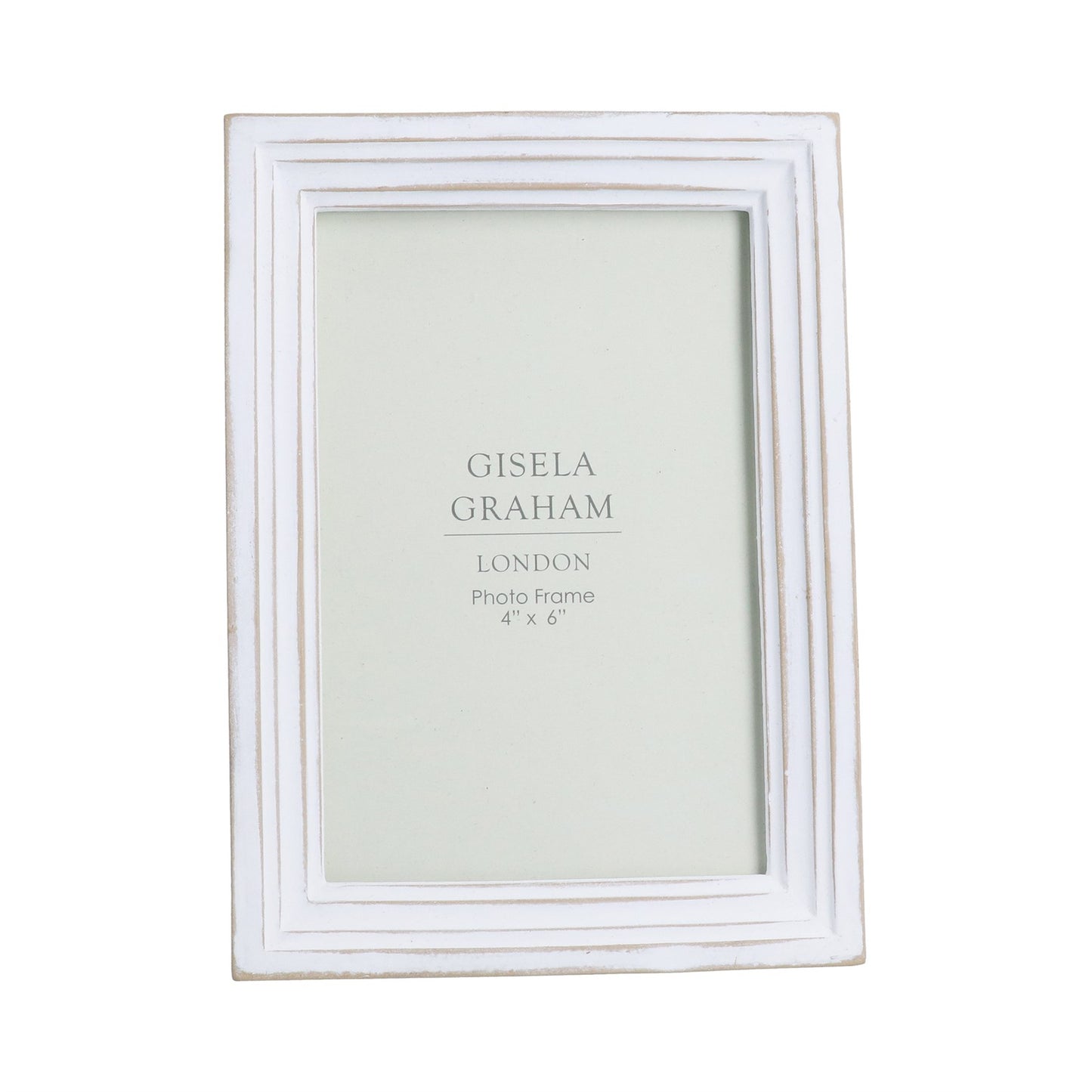 Gisela Graham Antique White Groove Resin Picture Frame