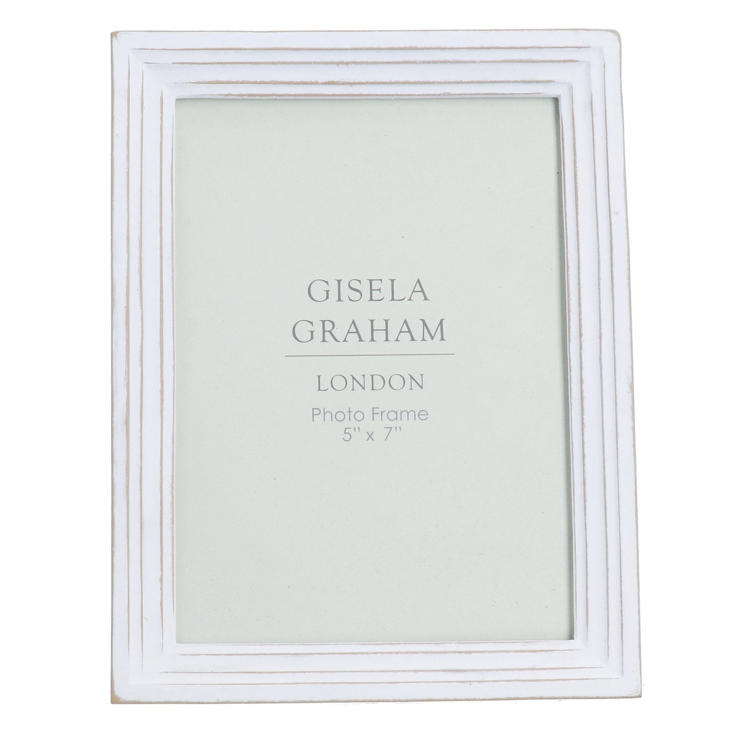 Gisela Graham Antique White Groove Resin Picture Frame
