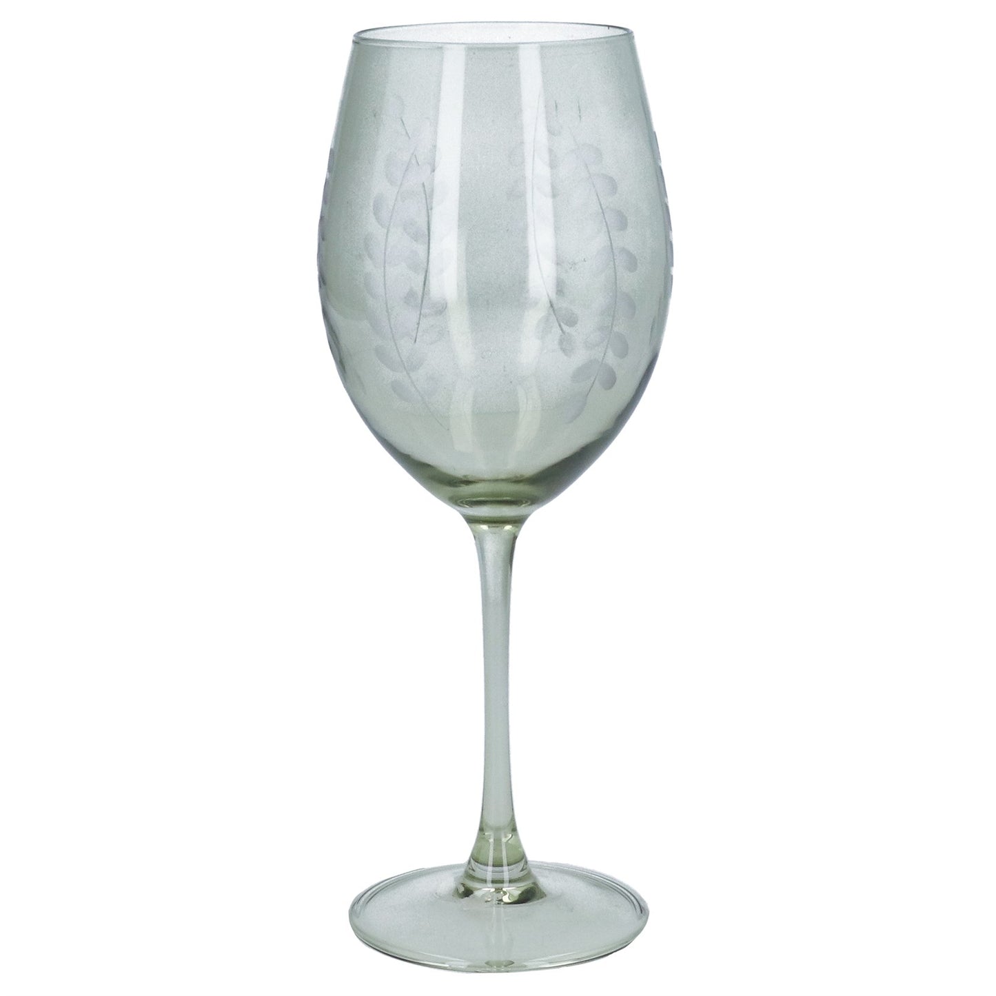 Gisela Graham Green Leaf Garland Wine Glass