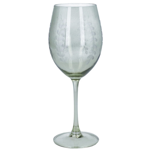 Gisela Graham Green Leaf Garland Wine Glass