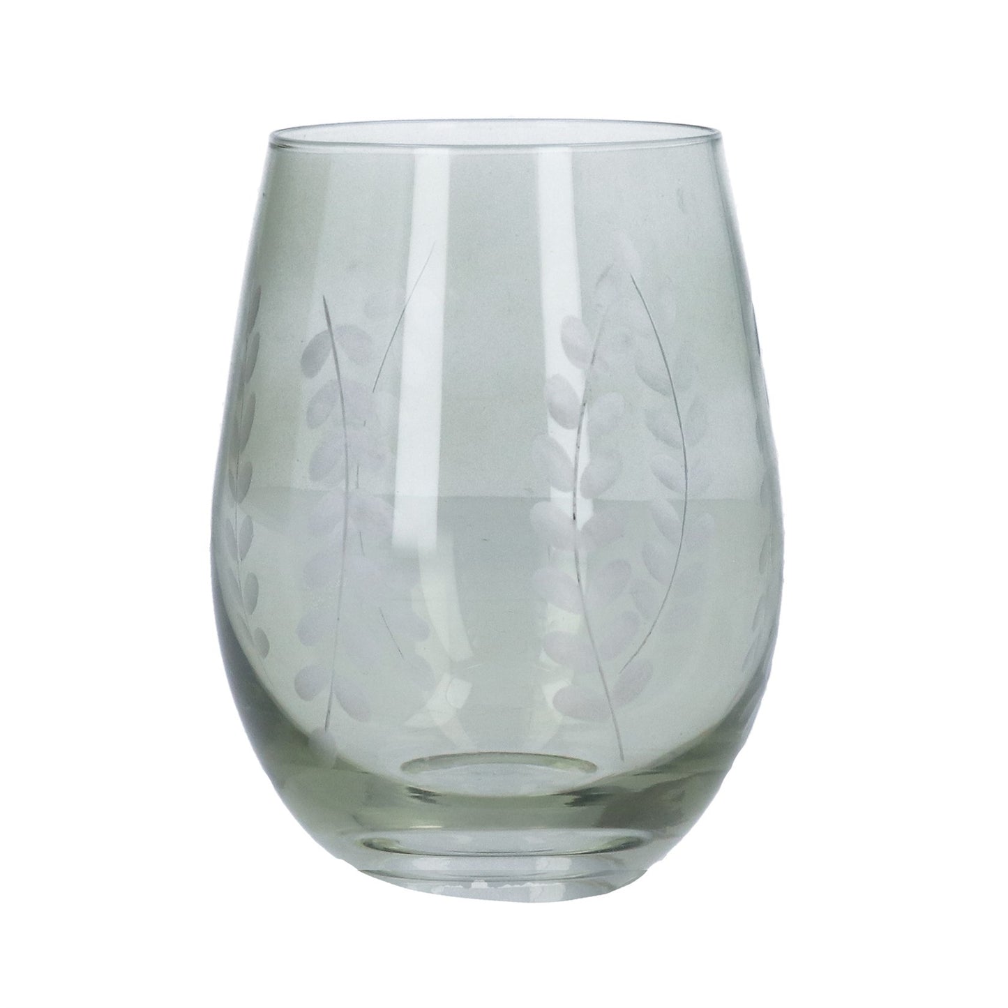Gisela Graham Green Leaf Garland Water Glass