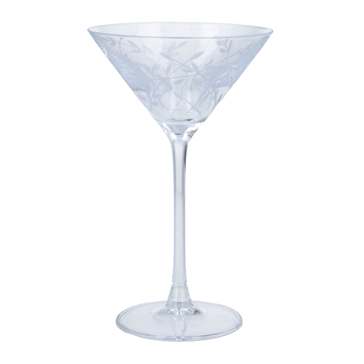 Gisela Graham Clear Vines Martini Glass