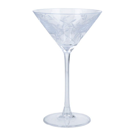 Gisela Graham Clear Vines Martini Glass