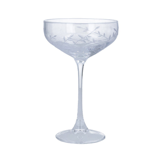 Gisela Graham Clear Vines Coupe Glass