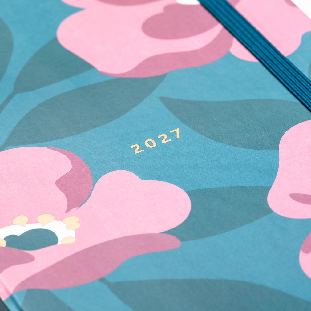 Busy B Busy Life Diary 2027 Teal Floral