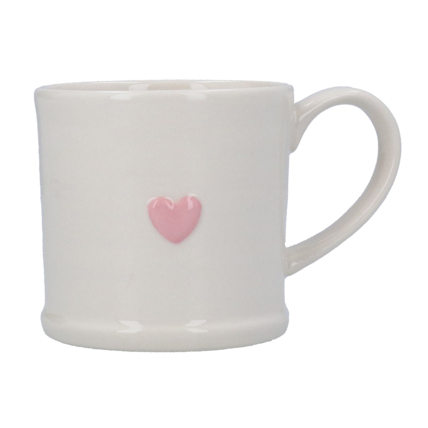 Gisela Graham Pink Heart Stoneware Mug