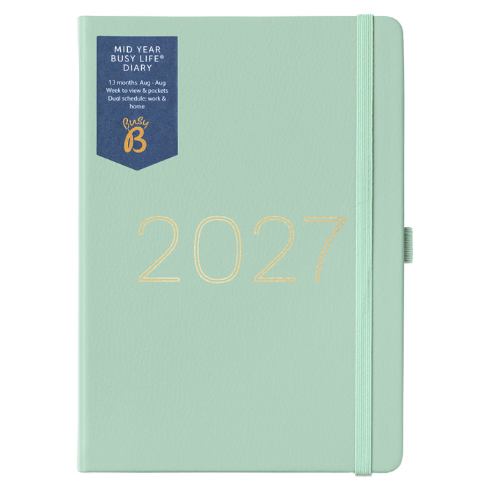 Busy B Busy Life Diary 2027 Sage Faux