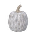 Gisela Graham White Porcelain Woven Pumpkin