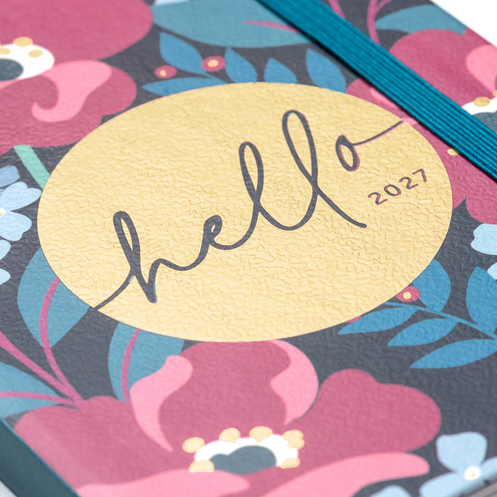 Busy B A6 To Do Diary 2027 Charcoal Floral
