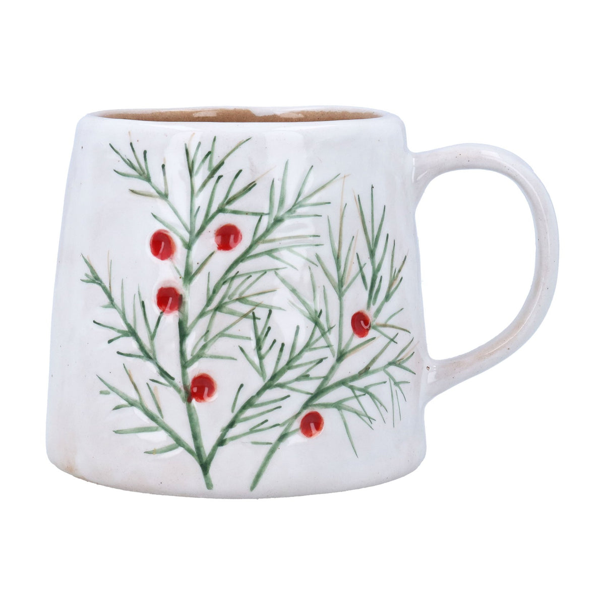 Gisela Graham Stoneware Mug - Fir and Berries