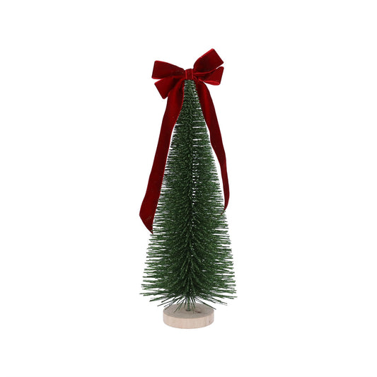 Gisela Graham Bristle Tree with red Bow