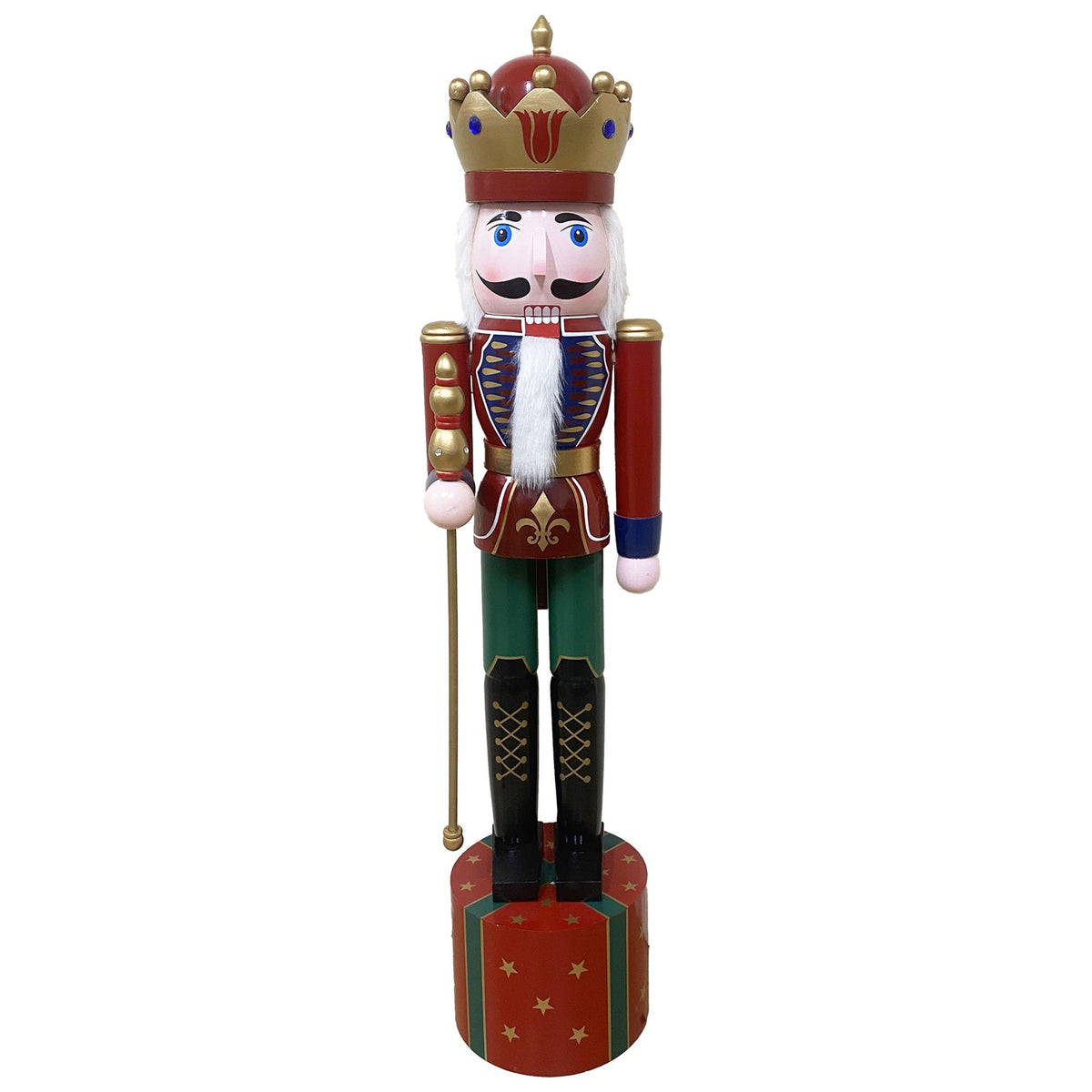 Gisela Graham Extra Large Wood Nutcracker on Gift Plinth