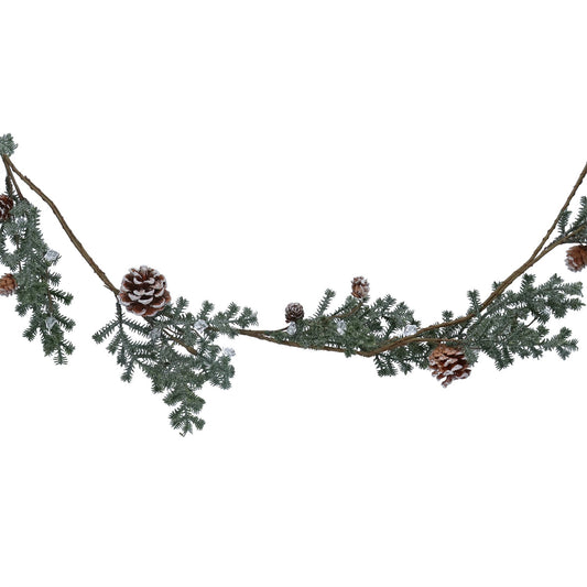 Gisela Graham Frosted Pine Cone With Fir Garland