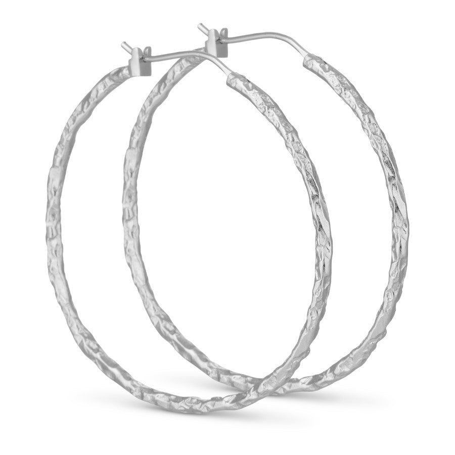 Pure By Nat Creole Foil Hoop Earrings