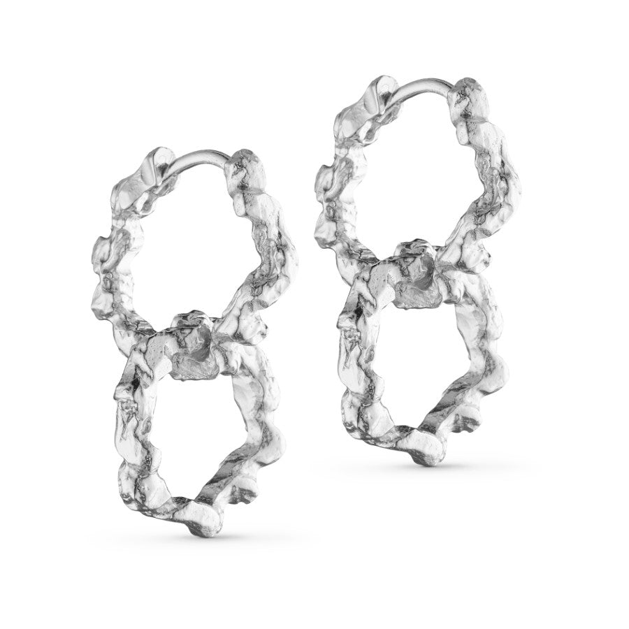 Pure By Nat Double Foil Earrings