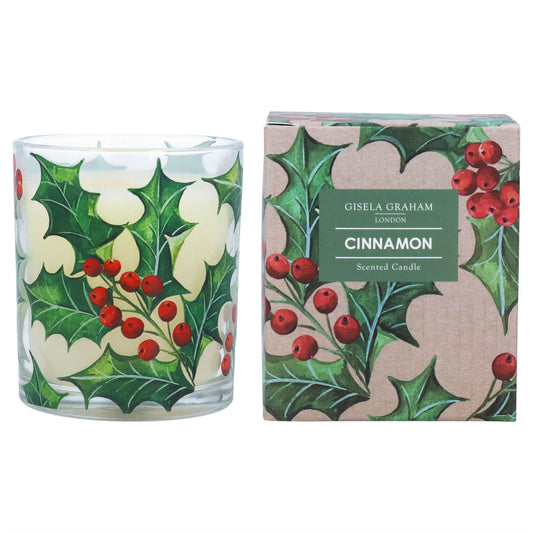 Gisela Graham Holly Scented Boxed Candle