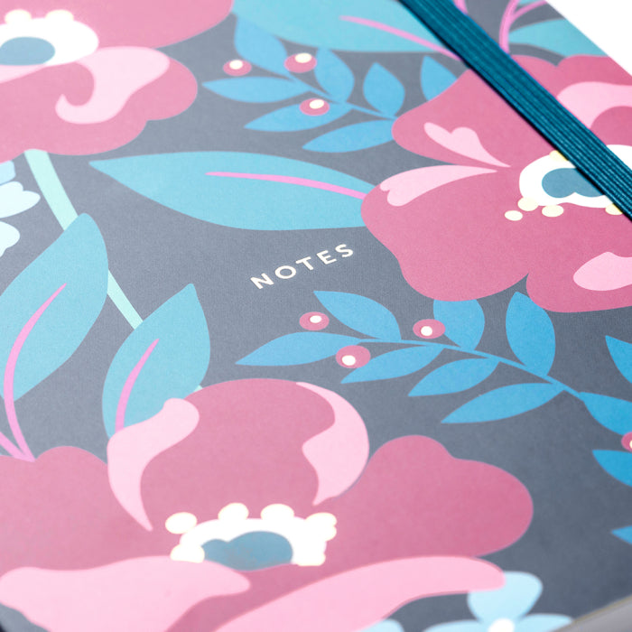 Busy B A5 Notebook Charcoal Floral