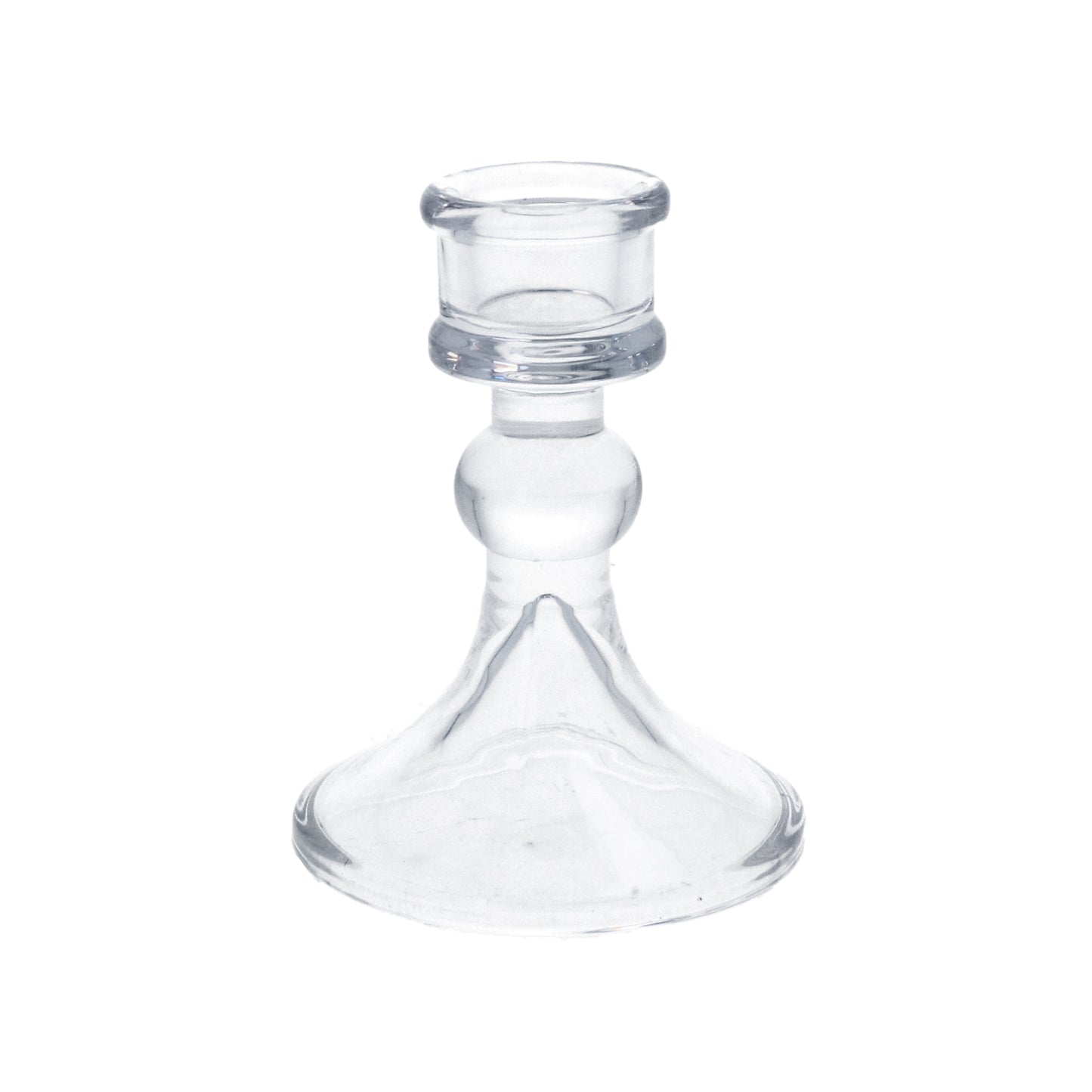Gisela Graham Clear Glass Ball Candlestick