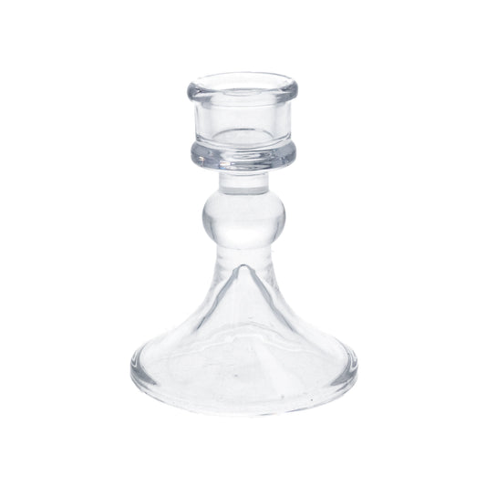 Gisela Graham Clear Glass Ball Candlestick