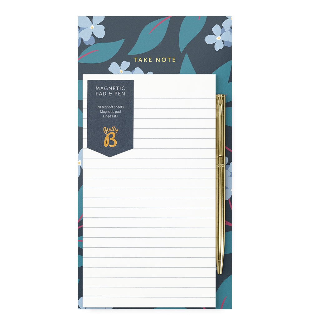 Busy B Magnetic Pad & Pen Charcoal