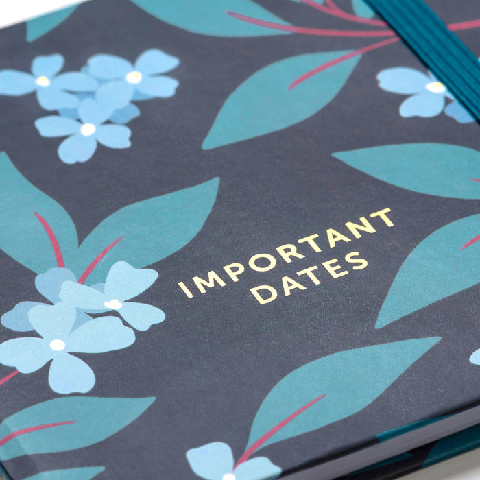 Busy B Birthday Book Charcoal Floral