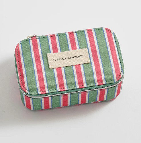 Estella Bartlett Green Stripe Mini Jewellery Box