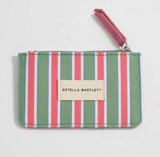 Estella Bartlett Green Stripe Card Purse