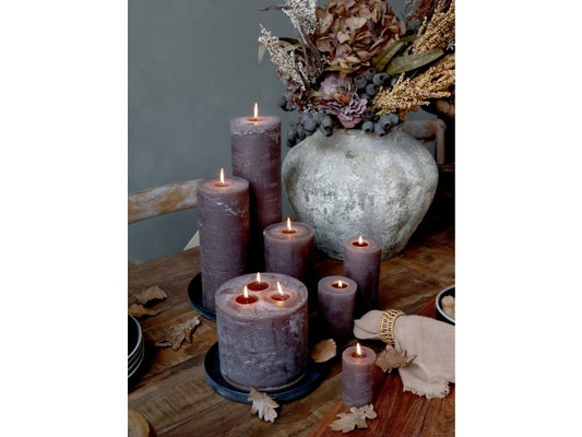 Macon Pillar Candle Rustic - Coffee